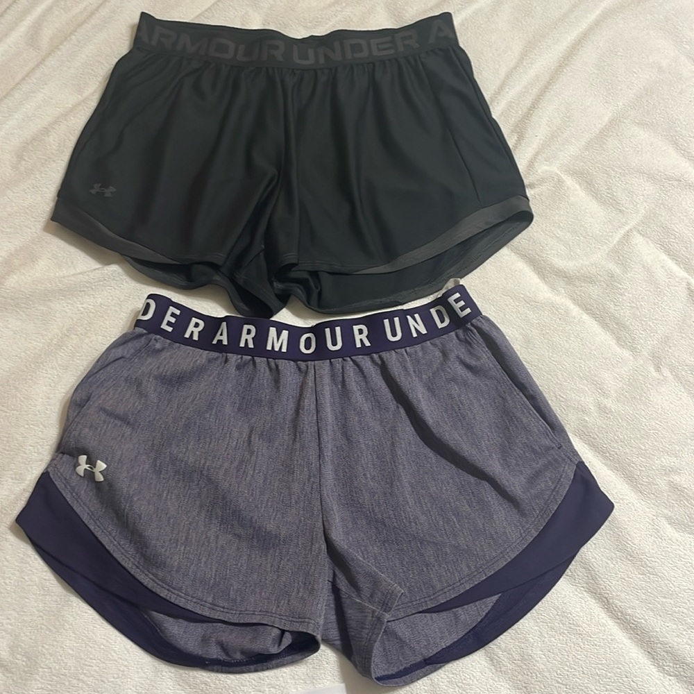 2 pair like new under armour shorts